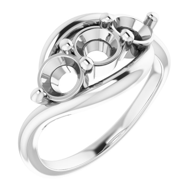 Three-Stone Bypass Ring