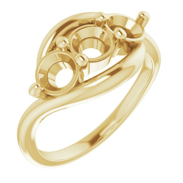 Three-Stone Bypass Ring