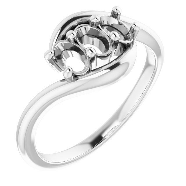 Three-Stone Bypass Ring