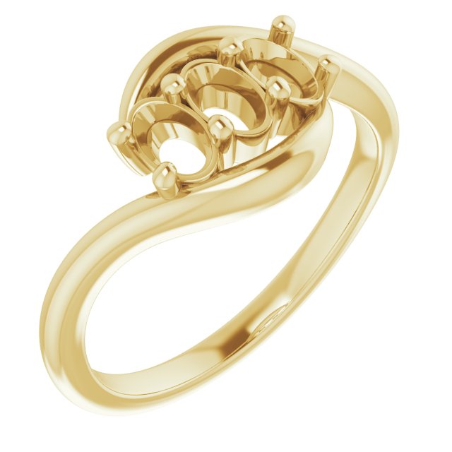 Three-Stone Bypass Ring