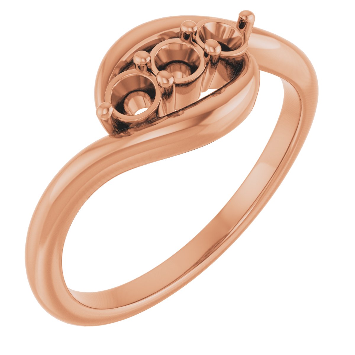 Three-Stone Bypass Ring