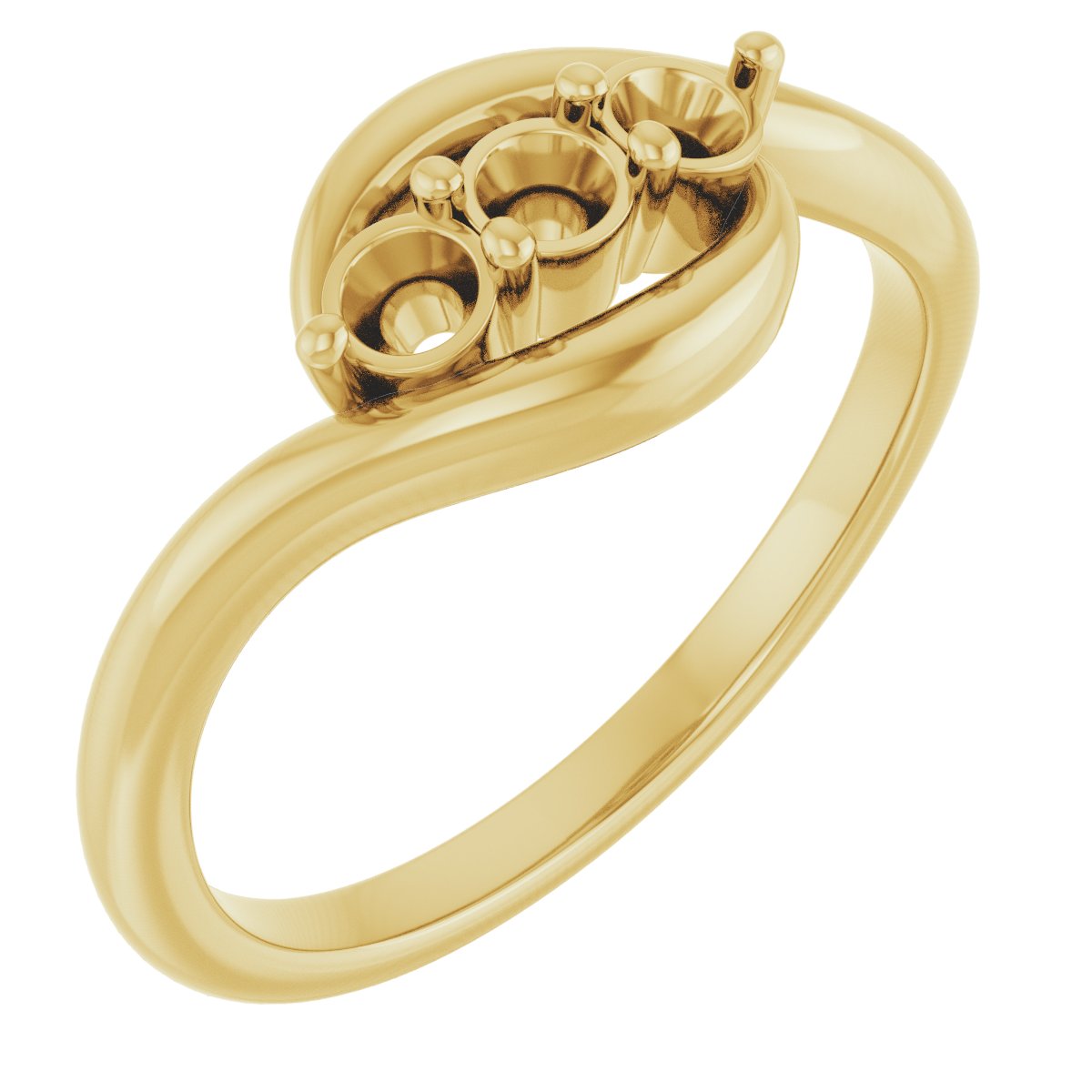 Three-Stone Bypass Ring
