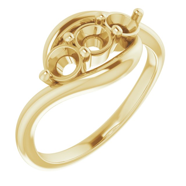 Three-Stone Bypass Ring