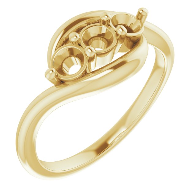 Three-Stone Bypass Ring