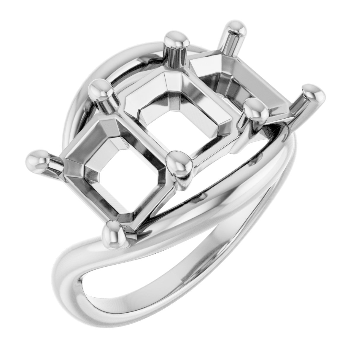 Three-Stone Bypass Ring