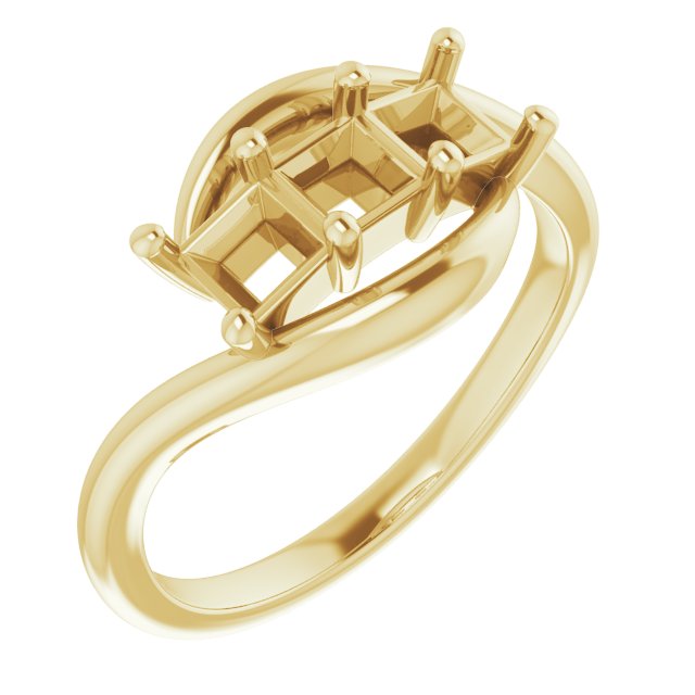 Three-Stone Bypass Ring