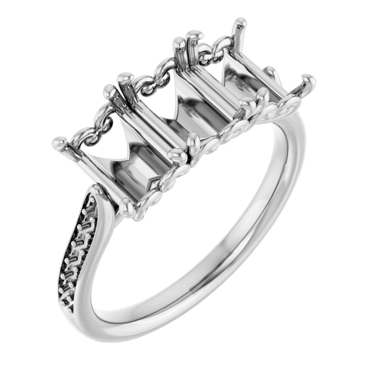 Three-Stone Anniversary Band