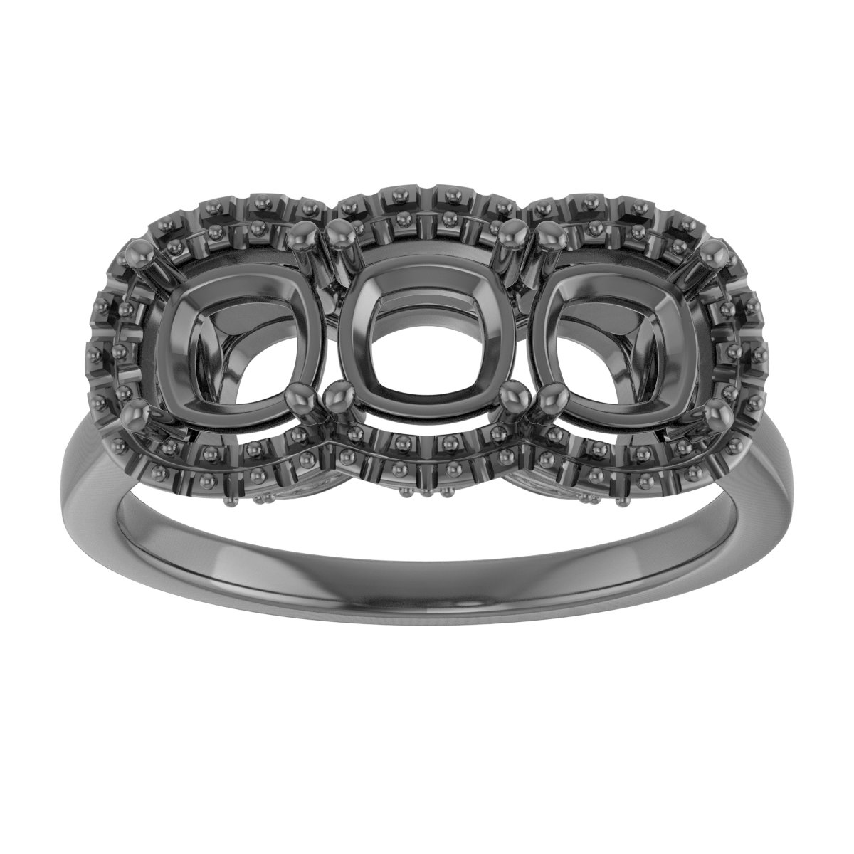 8x6 mm Oval Anniversary Band Mounting view 3