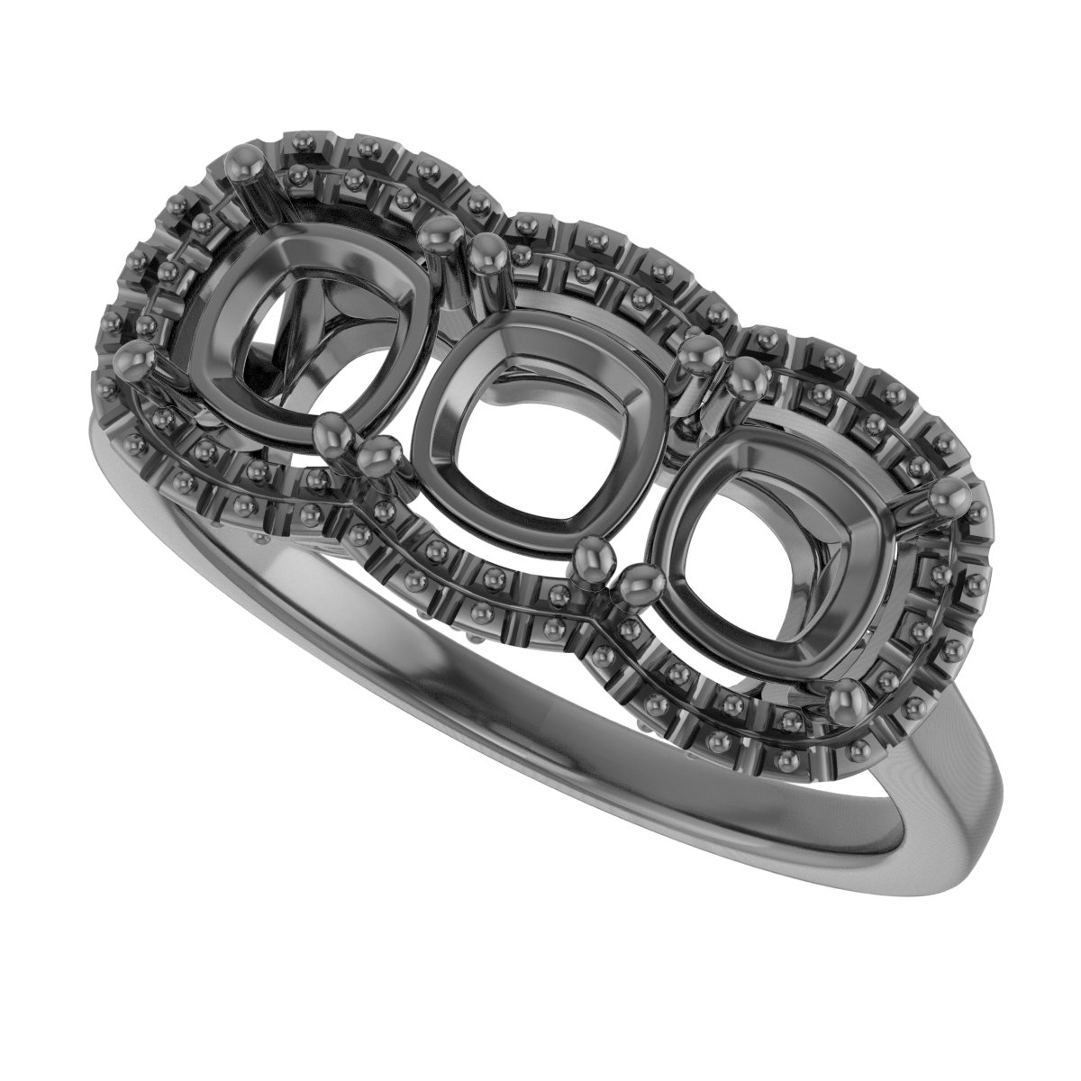 8x6 mm Oval Anniversary Band Mounting view 5