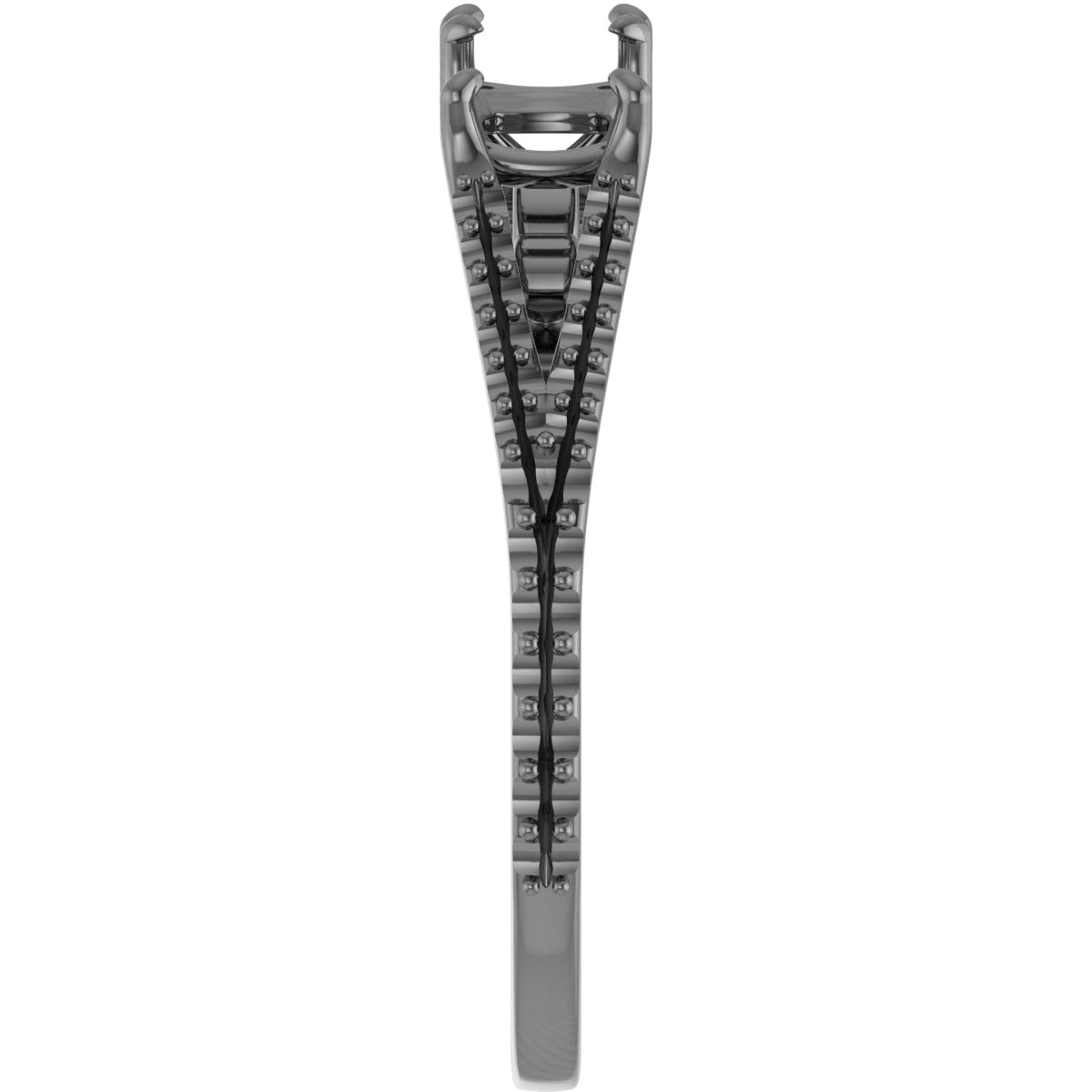 4.5x4.5 mm Square Anniversary Band Mounting view 4
