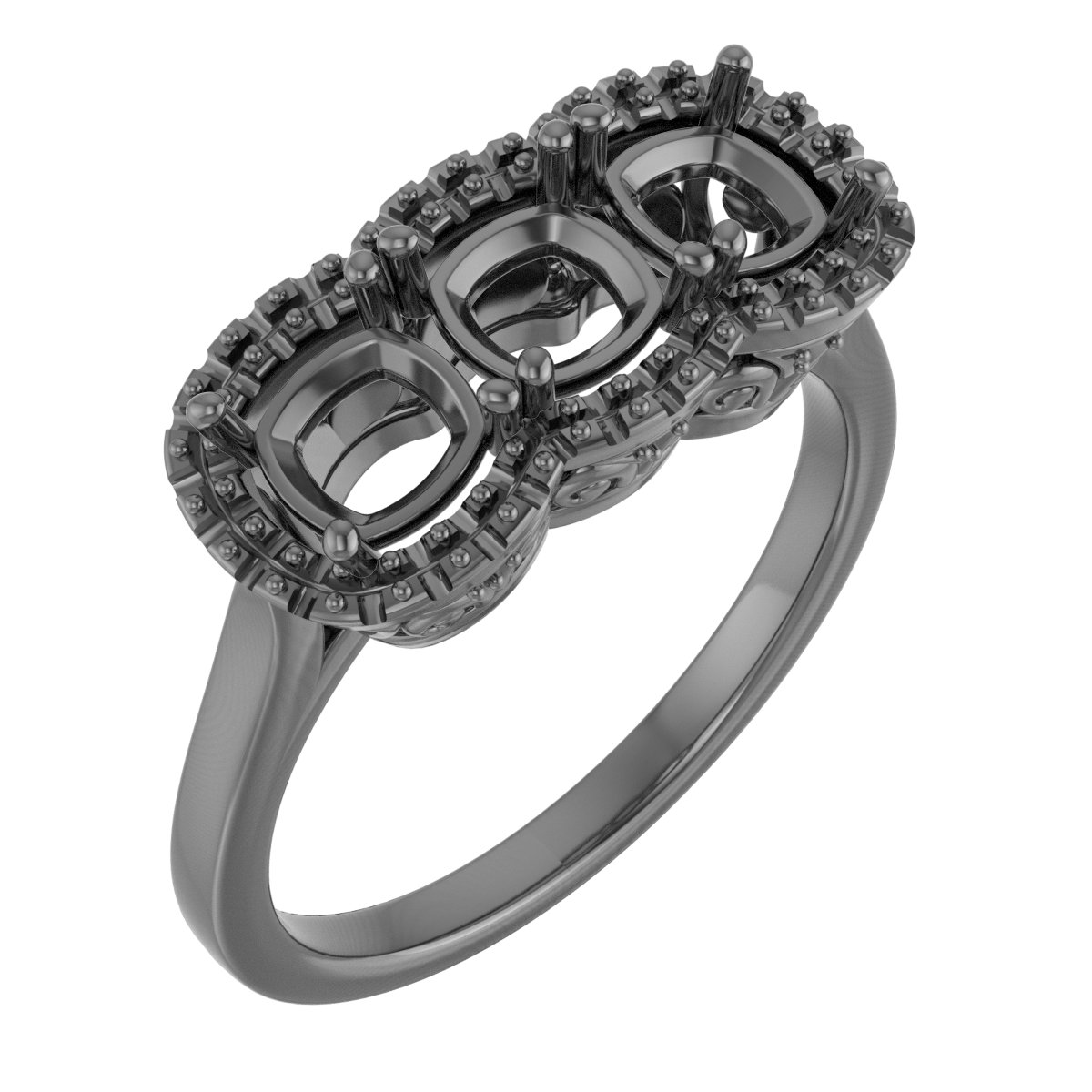 8x6 mm Oval Anniversary Band Mounting