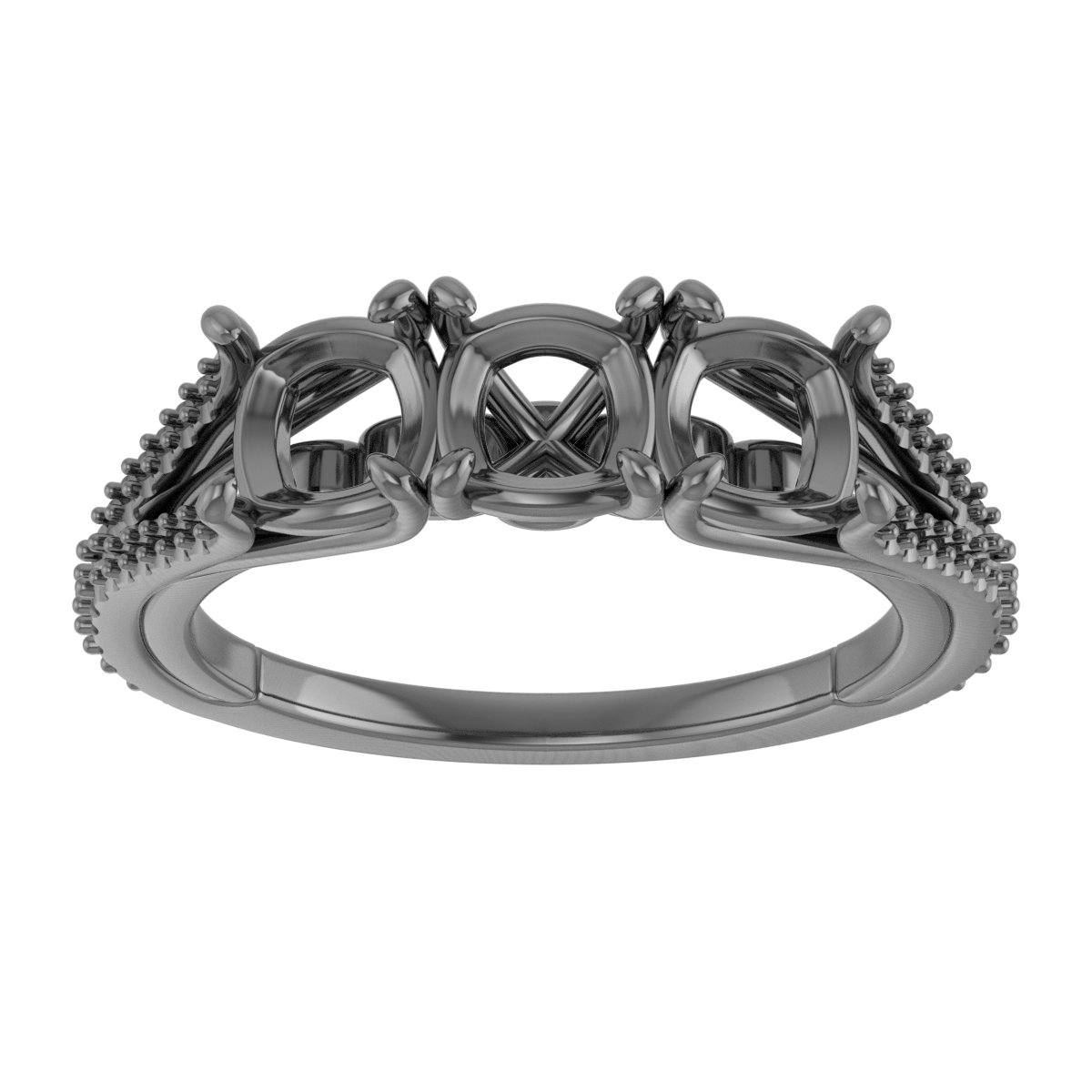 4.5x4.5 mm Square Anniversary Band Mounting view 3