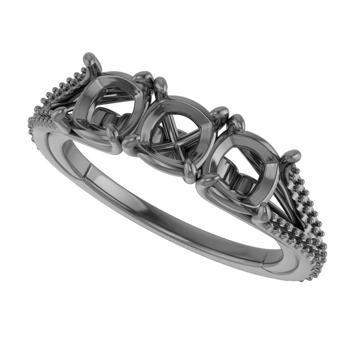 4.5x4.5 mm Square Anniversary Band Mounting view 5