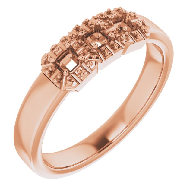 Three-Stone Halo-Style Engagement Ring