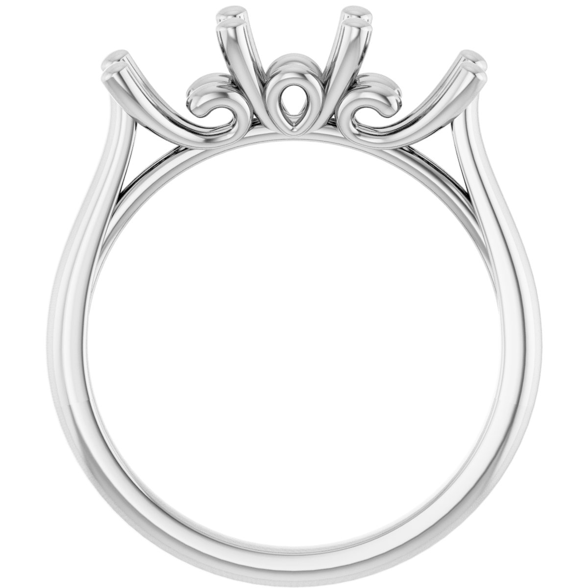 6x4 mm Emerald Anniversary Band Mounting view 2