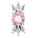 14K White Natural Pink Morganite & 1/5 CTW Natural Diamond Pendant