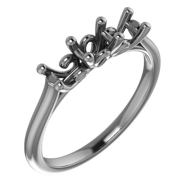 14K White 4.1 mm Round .75 CTW Diamond Engagement Ring Ref 12837479
