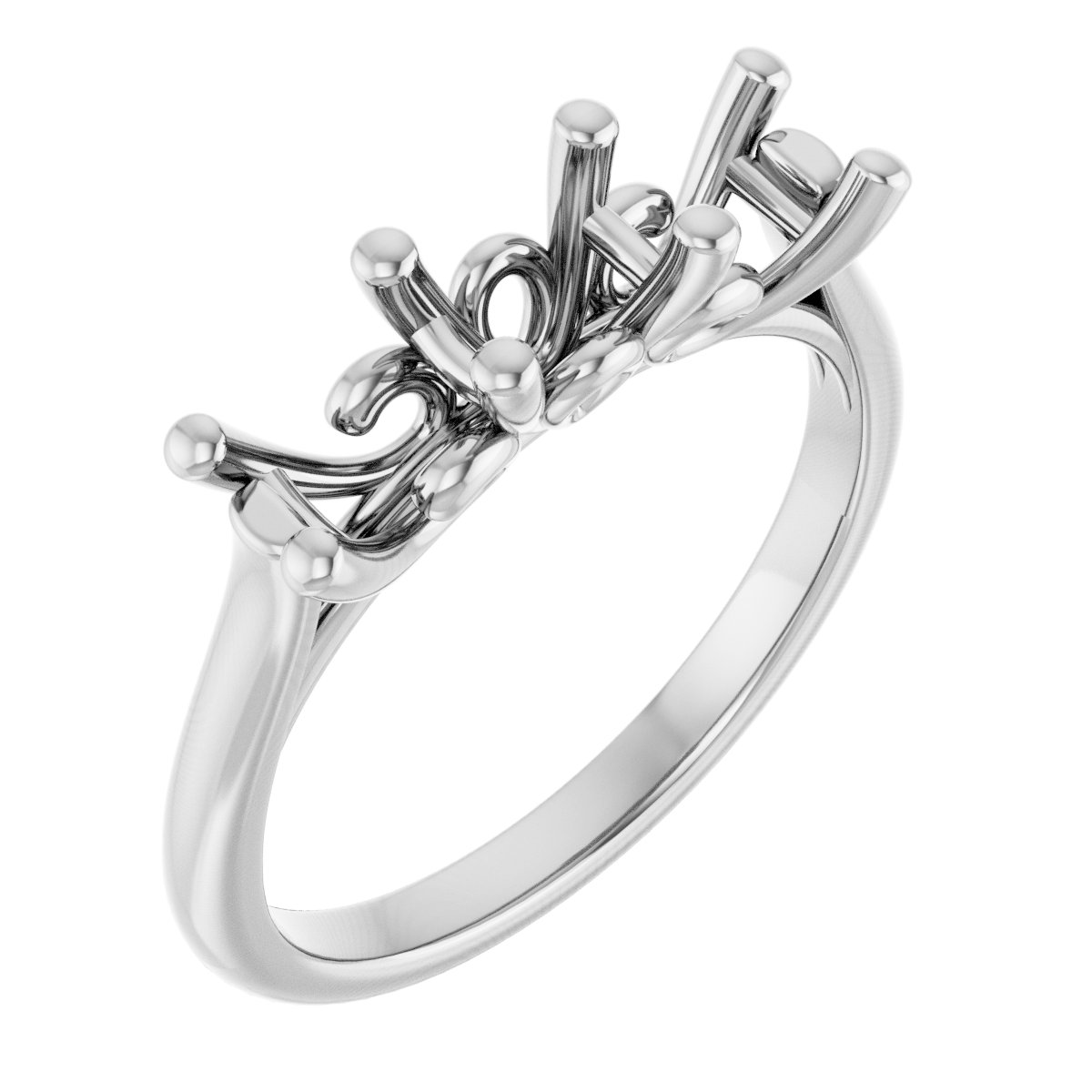 6x4 mm Emerald Anniversary Band Mounting