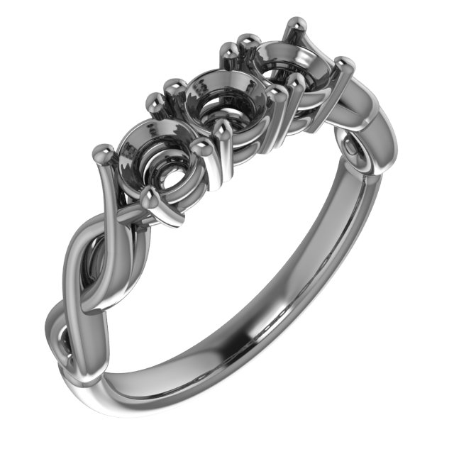 Infinity-Style 3-Stone Anniversary Ring