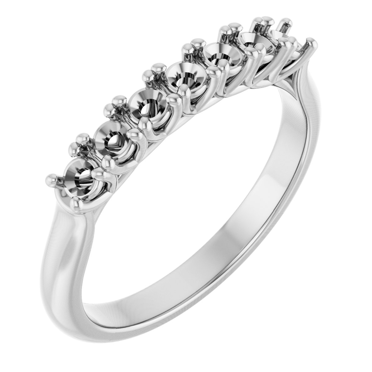 Platinum 3/8 CTW Natural Diamond Seven-Stone Anniversary Band