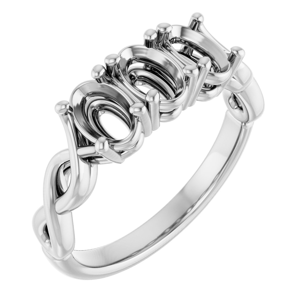 Three-Stone Anniversary Band