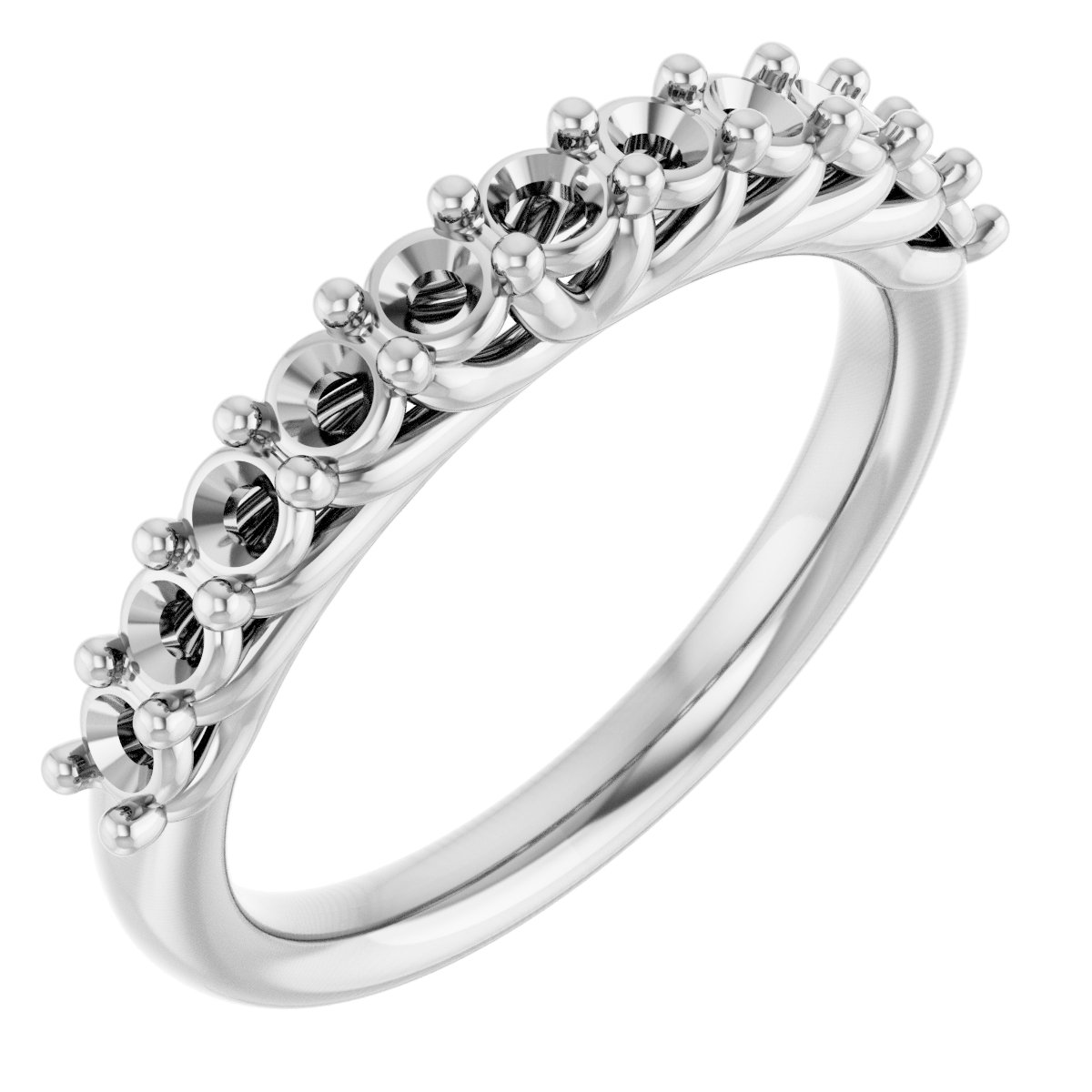 14K White 5/8 CTW Natural Diamond Anniversary Band