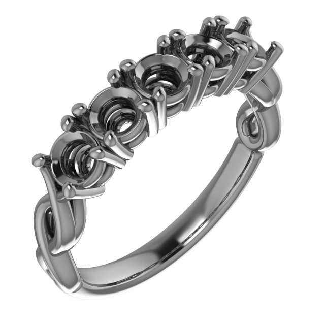 Infinity-Style 5-Stone Anniversary Ring