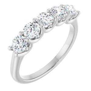 Eternity And Anniversary Bands | Five-Stone Anniversary Band