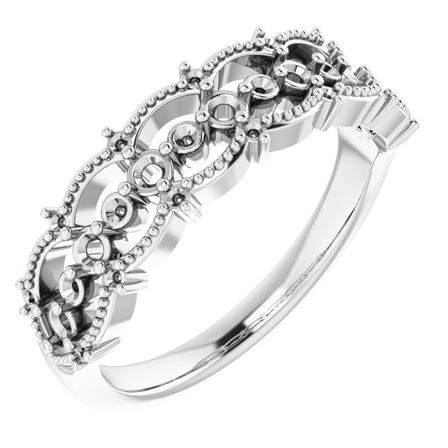 Platinum 1/3 CTW Natural Diamond Stackable Ring