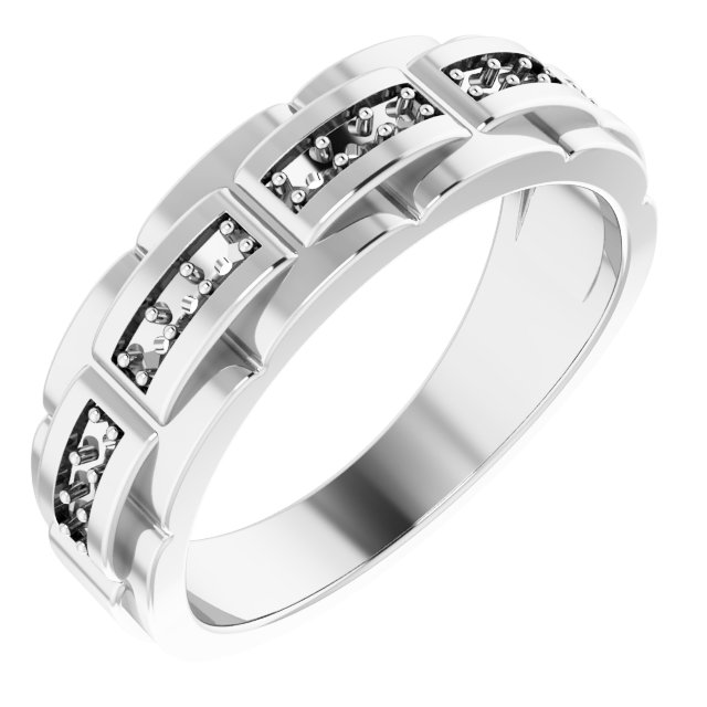 14K White 1/4 CTW  Natural Diamond Ring