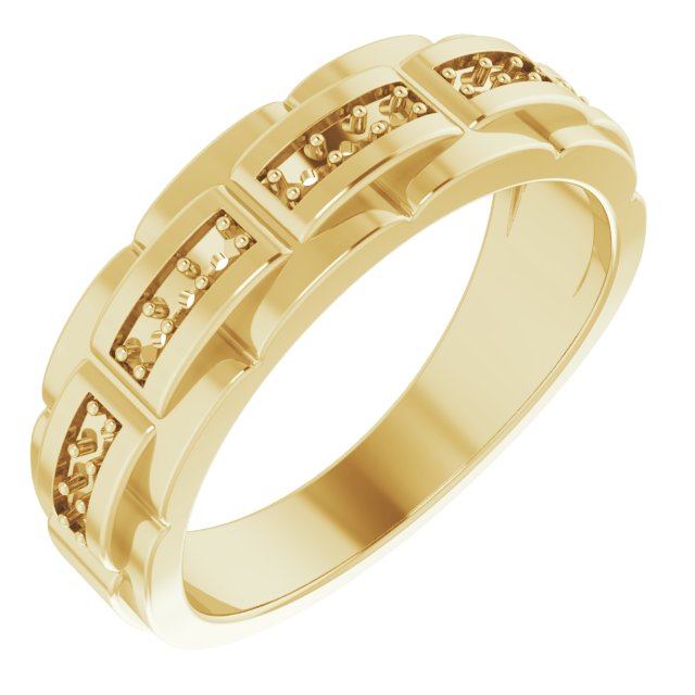 14K Yellow 1/4 CTW  Natural Diamond Ring