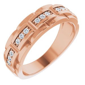 14K Rose 1/4 CTW  Natural Diamond Ring