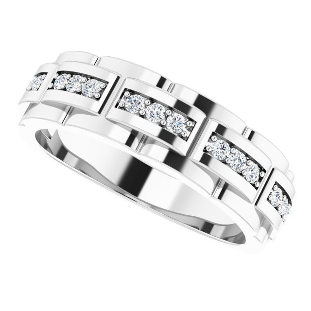 14K White 1/4 CTW  Natural Diamond Ring