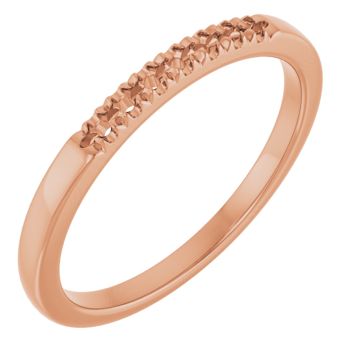 14K Rose 1/10 CTW Natural Diamond Anniversary Band