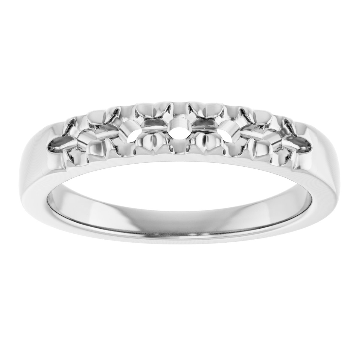 14K White 1/2 CTW Diamond French-Set Anniversary Band 