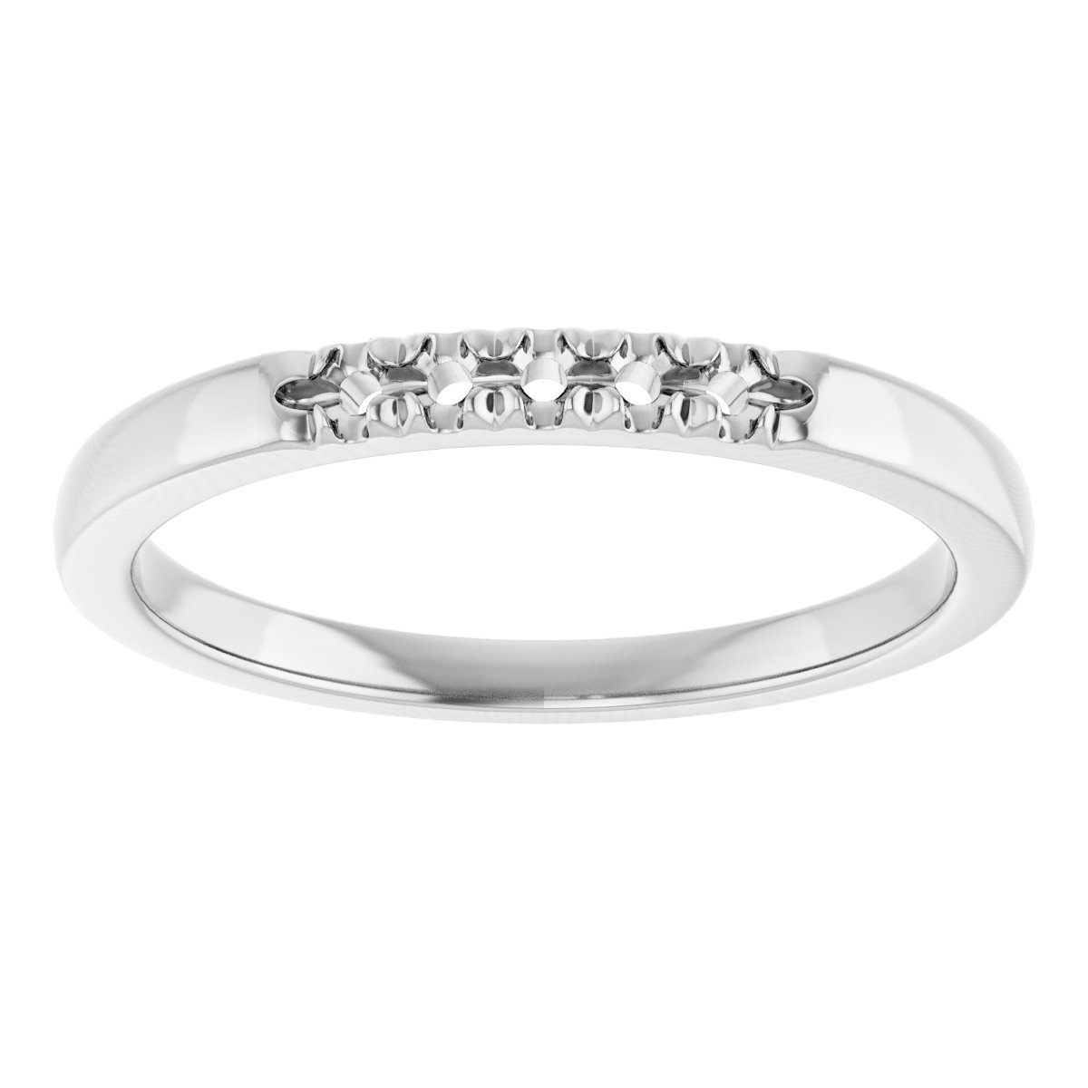 14K White 1/10 CTW Diamond French-Set Anniversary Band 