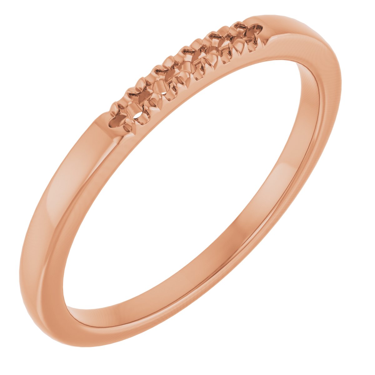 14K Rose .07 CTW Natural Diamond Anniversary Band