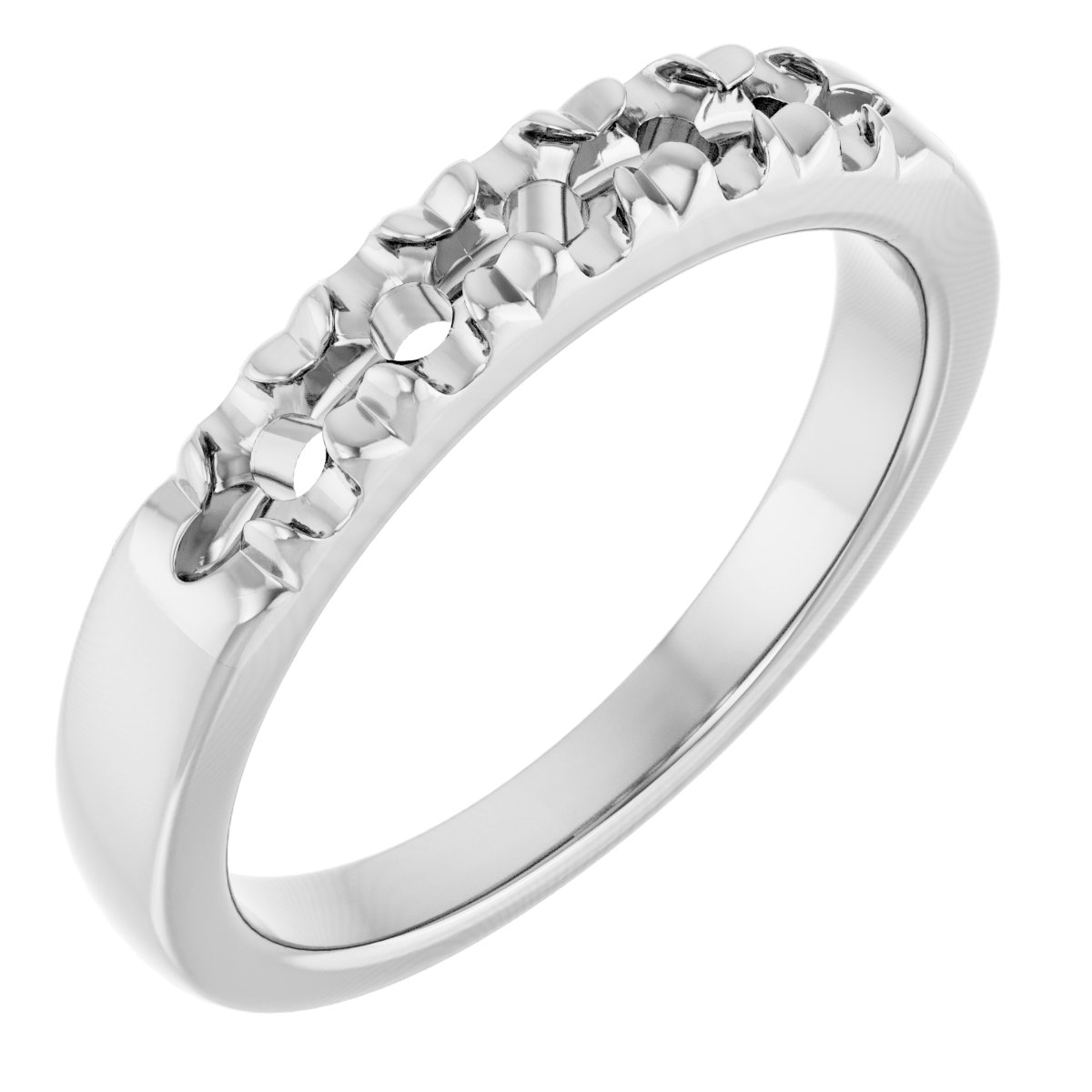 14K White 1/2 CTW Natural Diamond Anniversary Band