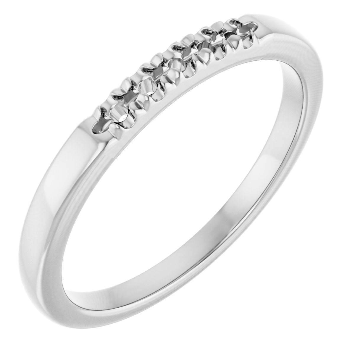 French-Set Five-Stone Anniversary Band