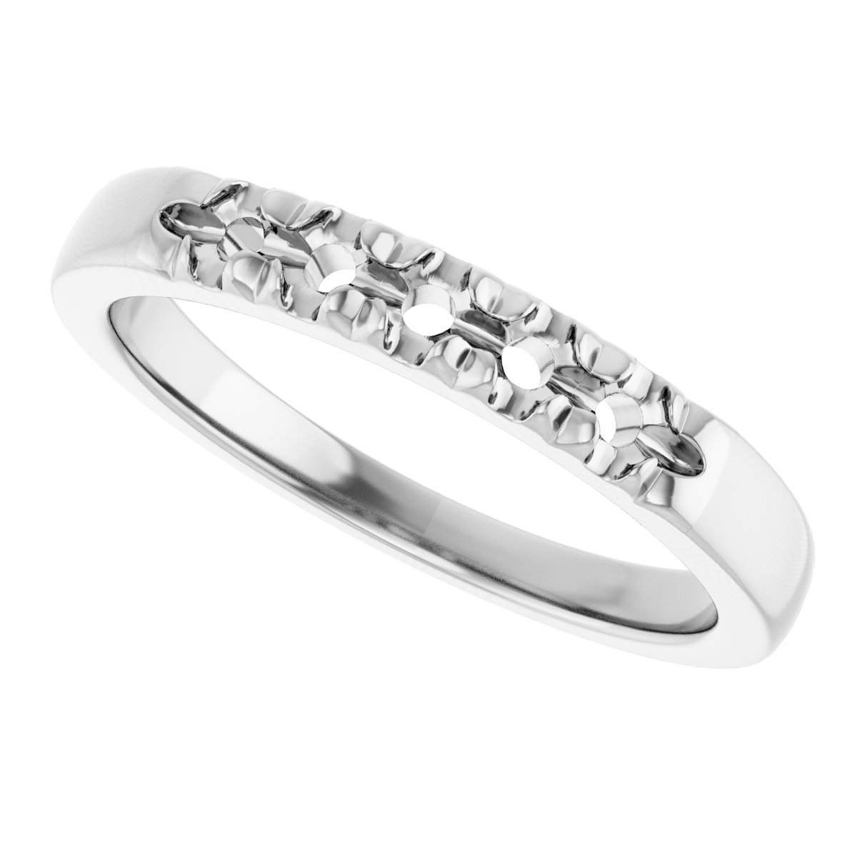 14K White 1/3 CTW Diamond French-Set Anniversary Band 