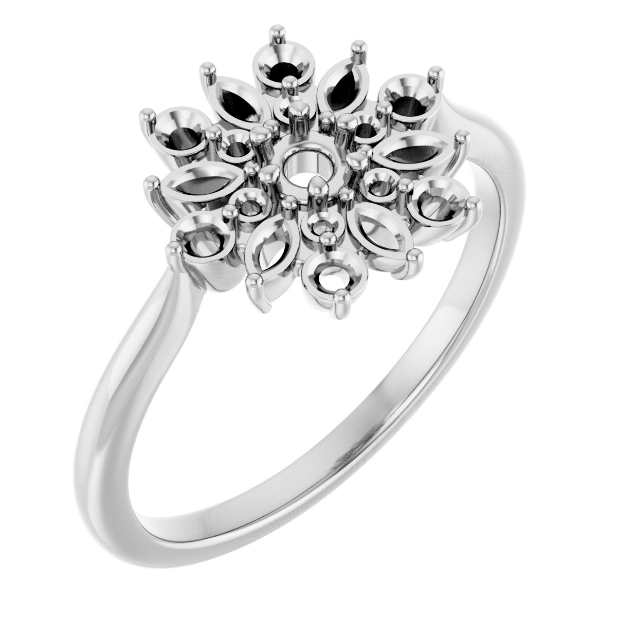 14K White 1/2 CTW Natural Diamond Vintage-Inspired Ring