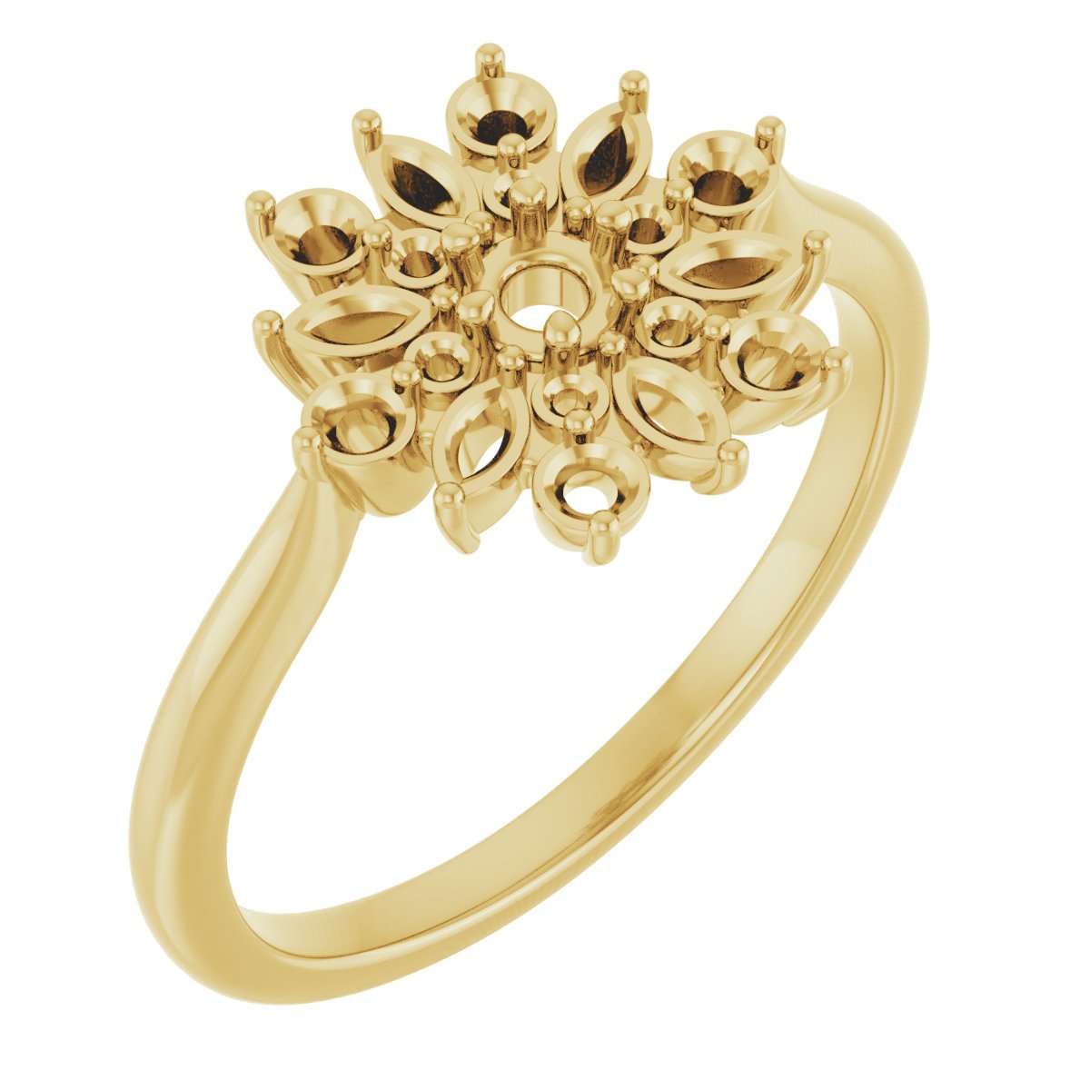 14K Yellow 1/2 CTW Natural Diamond Vintage-Inspired Ring