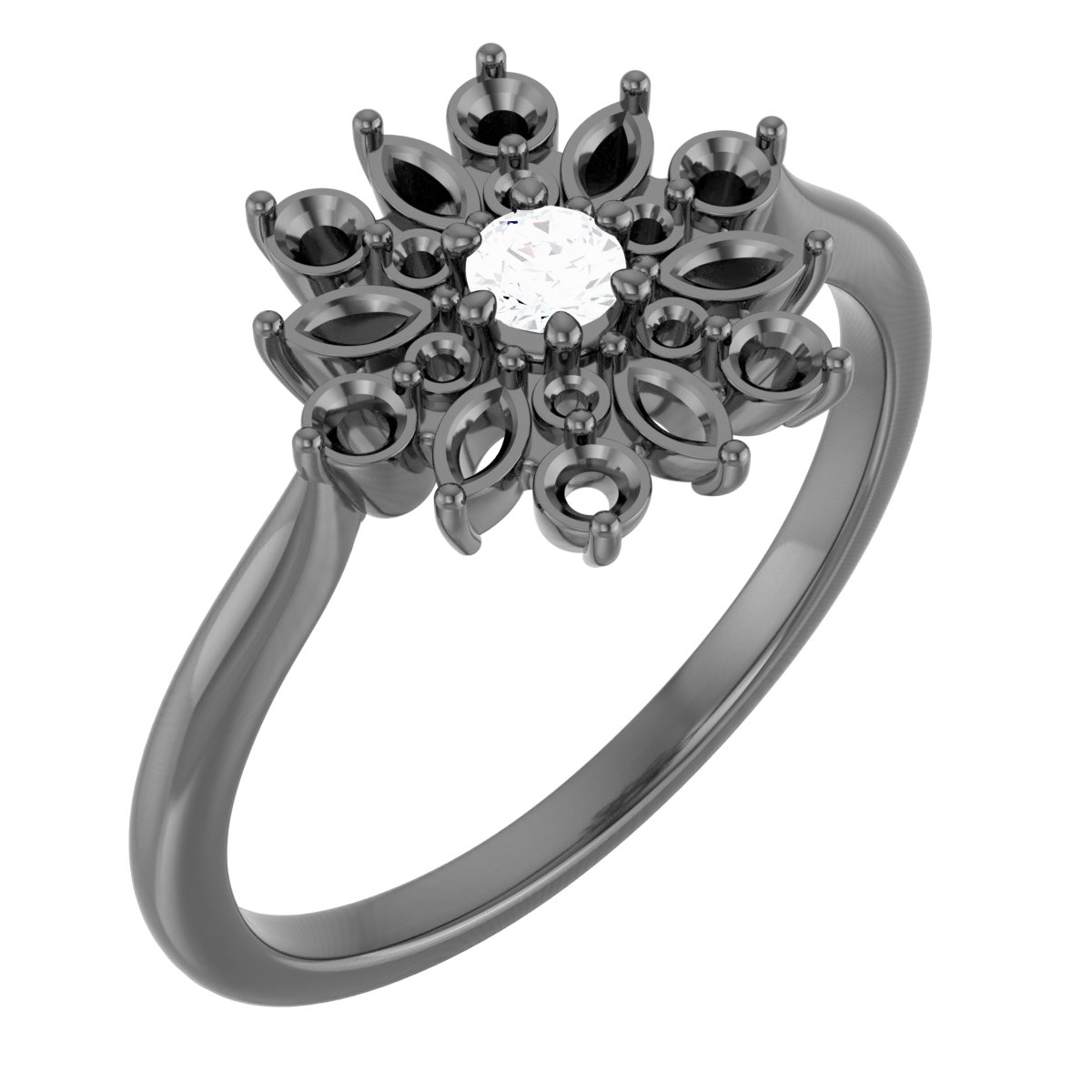 14K White 1/2 CTW Diamond Vintage-Inspired Ring