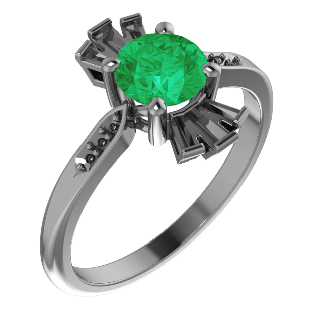 emerald may birthstone ring