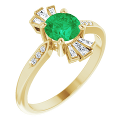 emerald may birthstone ring