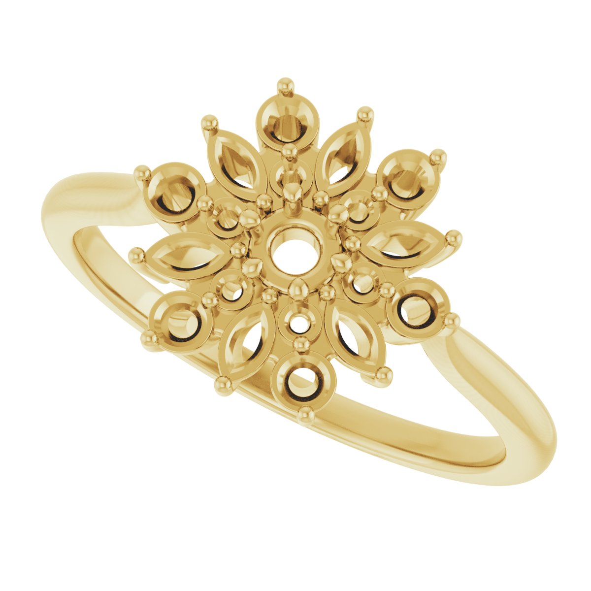 14K Yellow 1/2 CTW Natural Diamond Vintage-Inspired Ring