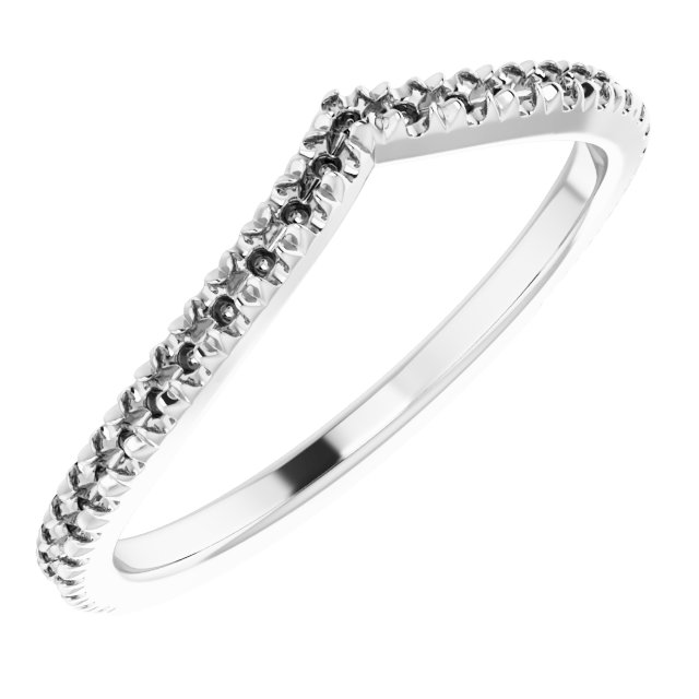 French-Set Accented Asymmetrical Engagement Ring or Band