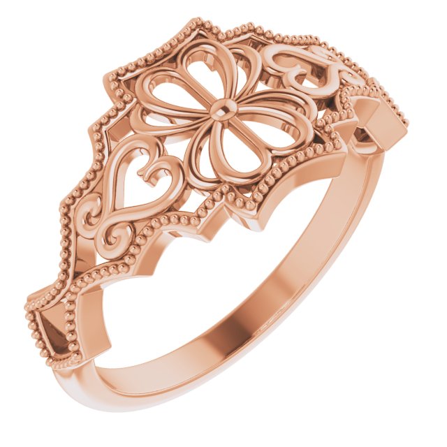 14K Rose Vintage-Inspired Ring