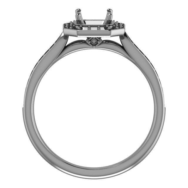 10x10 mm Heart Engagement Ring Mounting view 2