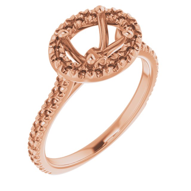 French-Set Halo-Style Engagement Ring or Band